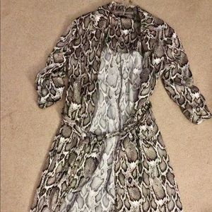 Snake skin duster coat / kimono coat
